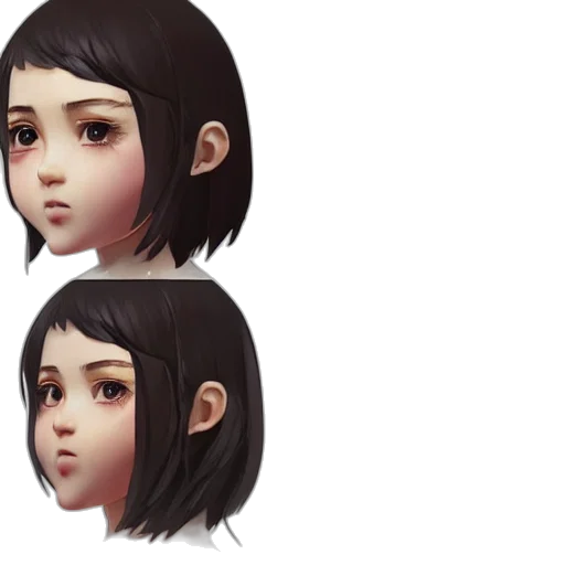 face, mask, hair, concept art transparent PNG cut-out