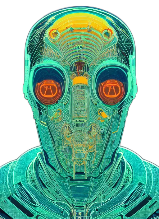 mask, robot, face, creature transparent PNG cut-out