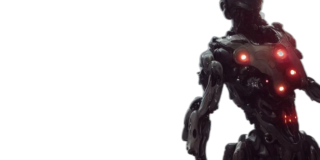 robot, creature, concept art, 3d render transparent PNG cut-out