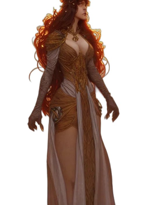 dress, concept art, fantasy art, comic book art transparent PNG cut-out