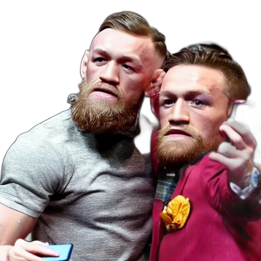 conor, mcgregor, taking, selfie transparent PNG cut-out
