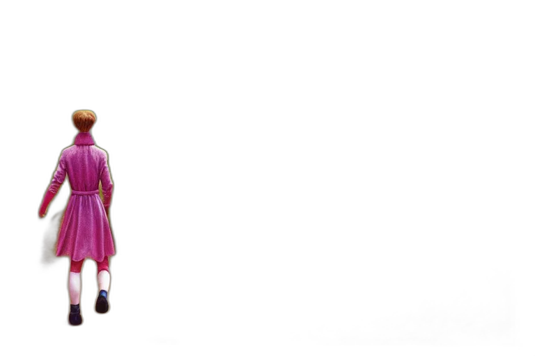 dress, jacket, staff, robot transparent PNG cut-out