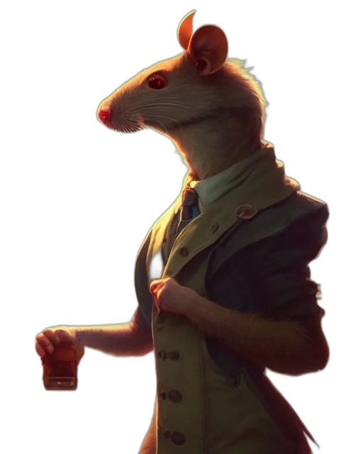 staff, jacket, animal, hat transparent PNG cut-out