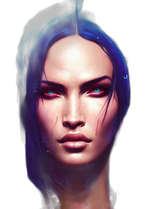 face, robot, mask, hair transparent PNG cut-out