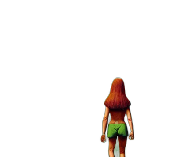 dress, hair, creature, robot transparent PNG cut-out
