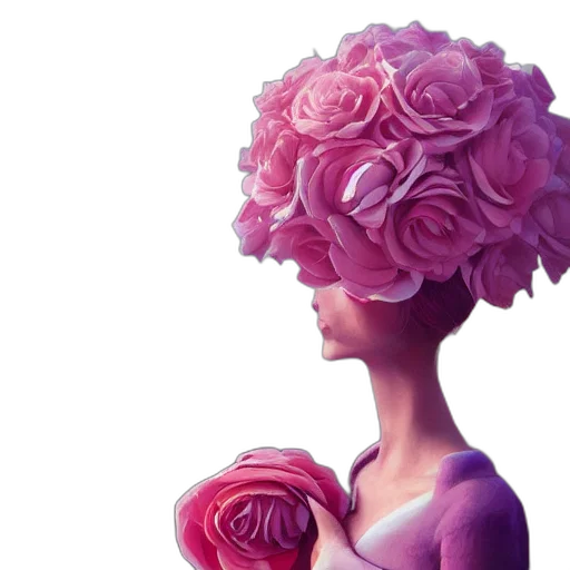 dress, crown, flower, hat transparent PNG cut-out