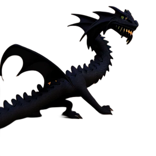 dragon, creature, staff, animal transparent PNG cut-out