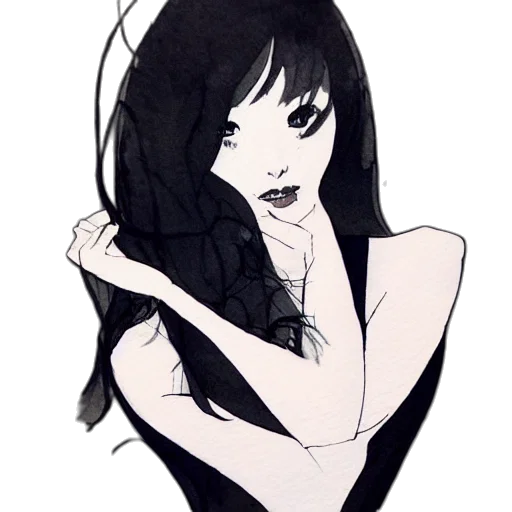 dress, mask, creature, hair transparent PNG cut-out