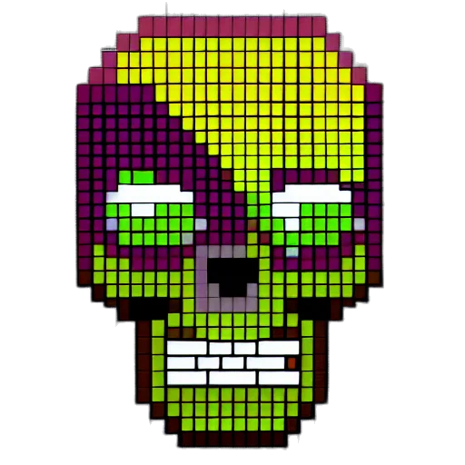 mask, face, robot, pixel art transparent PNG cut-out