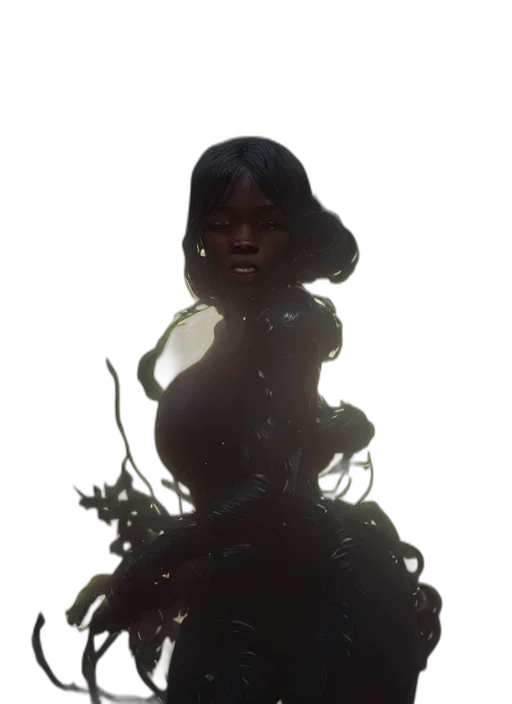 dress, creature, crown, face transparent PNG cut-out