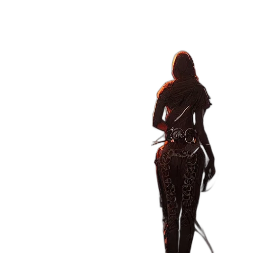 dress, staff, robot, weapon transparent PNG cut-out
