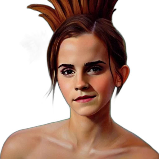 face, hair, crown, mask transparent PNG cut-out