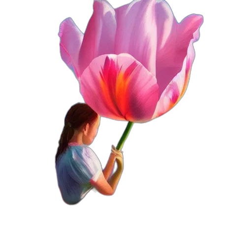 flower, staff, weapon, photorealistic transparent PNG cut-out