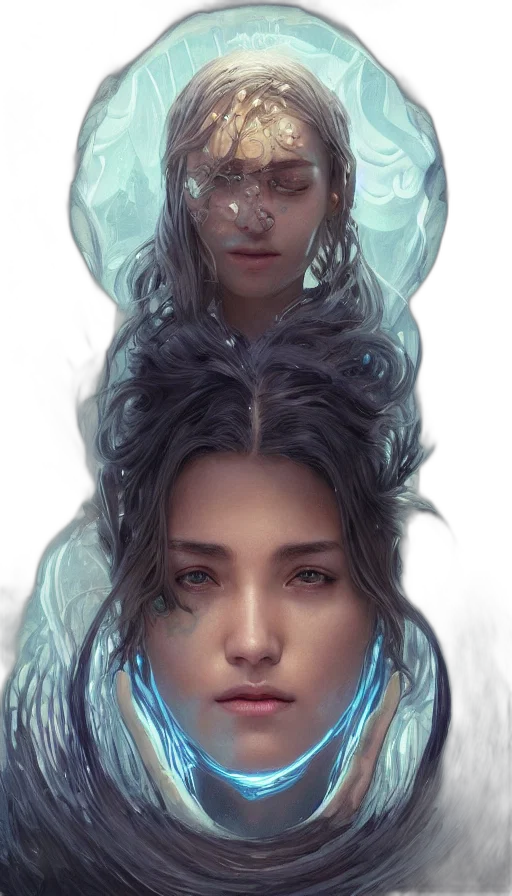 face, hair, mask, crown transparent PNG cut-out
