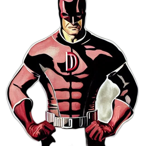 comic book art, concept art, cartoon, daredevil transparent PNG cut-out