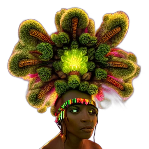 hat, crown, hair, staff transparent PNG cut-out