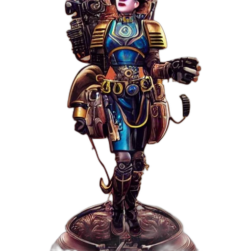 robot, staff, concept art, fantasy art transparent PNG cut-out