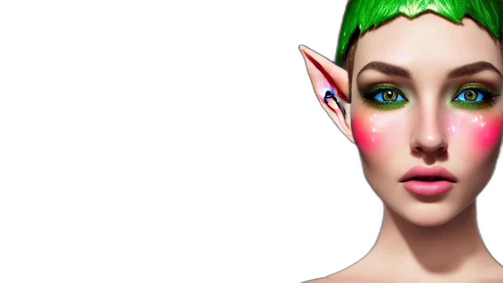face, mask, 3d render, fantasy art transparent PNG cut-out