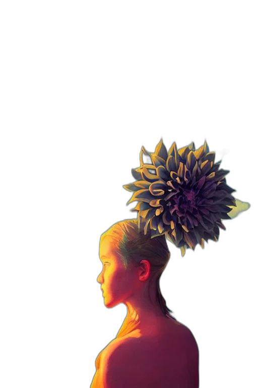 crown, flower, hair, hat transparent PNG cut-out