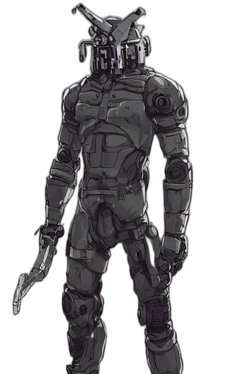 robot, weapon, staff, concept art transparent PNG cut-out