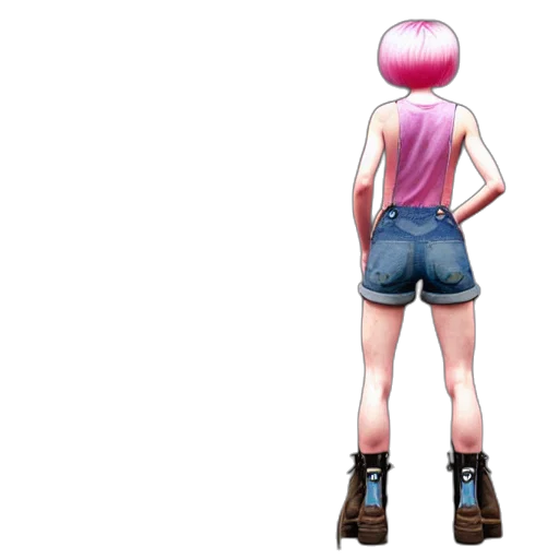 jacket, dress, weapon, hair transparent PNG cut-out
