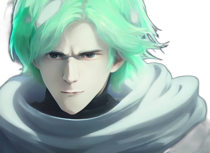 face, fantasy art, concept art, anime transparent PNG cut-out