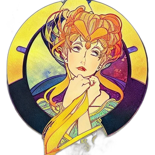 staff, jewelry, anime, vaporwave transparent PNG cut-out