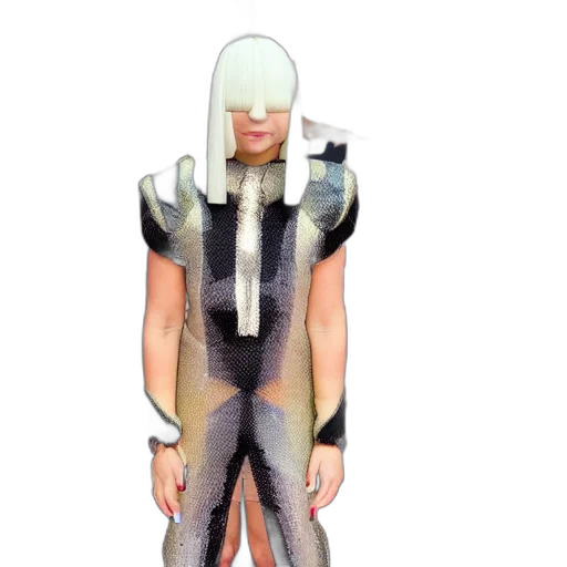dress, robot, hair, creature transparent PNG cut-out