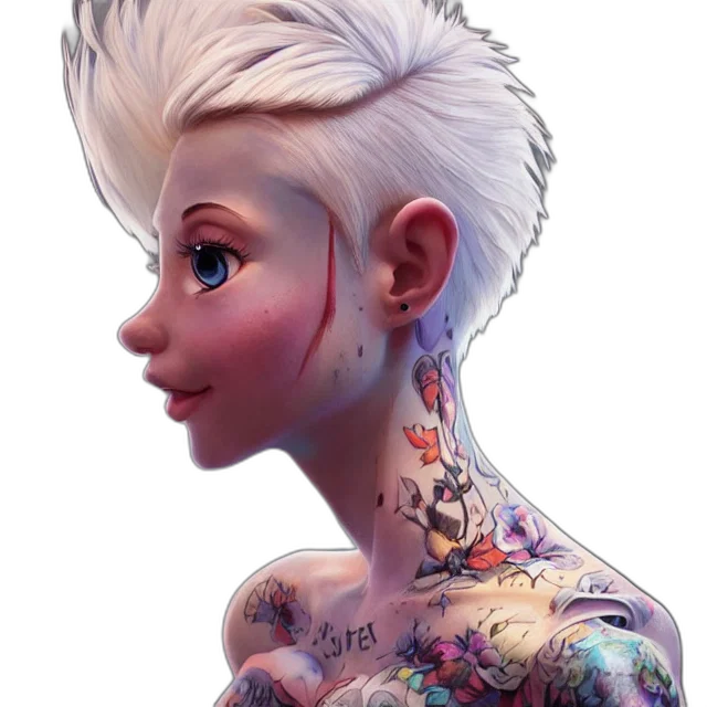 face, concept art, cartoon, fantasy art transparent PNG cut-out