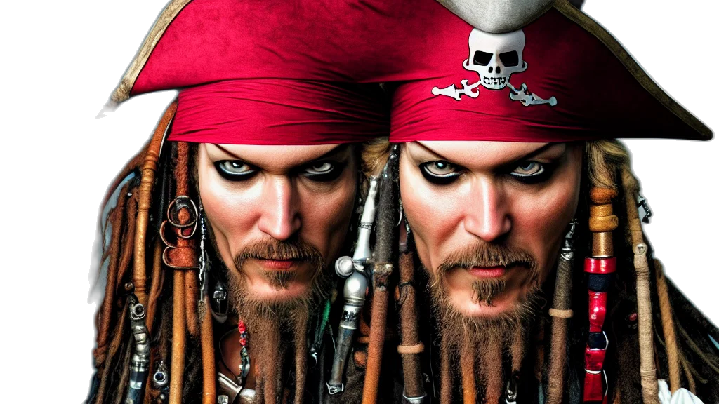 photorealistic, image, pirate, skew transparent PNG cut-out