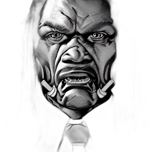 face, mask, creature, comic book art transparent PNG cut-out
