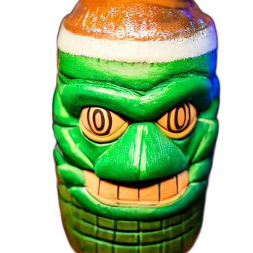 bottle, mask, face, creature transparent PNG cut-out