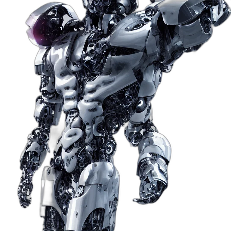 robot, weapon, concept art, 3d render transparent PNG cut-out