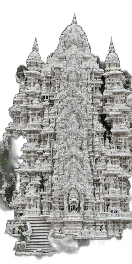 building, tree, dragon, staff transparent PNG cut-out