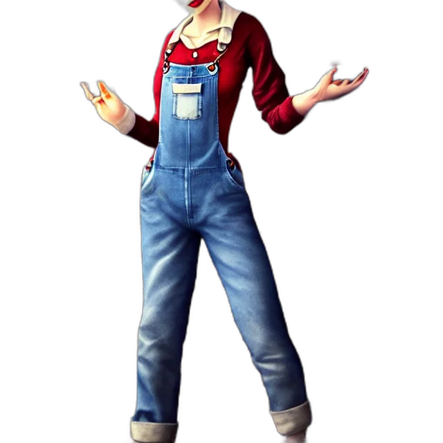 staff, jacket, concept art, 3d render transparent PNG cut-out