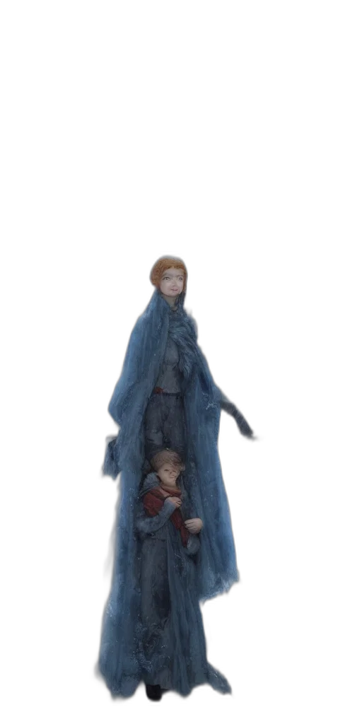 jacket, staff, concept art, 3d render transparent PNG cut-out