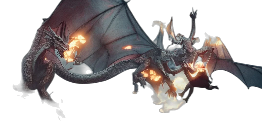 dragon, creature, sword, weapon transparent PNG cut-out