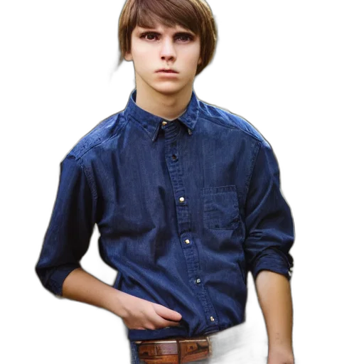 jacket, staff, hair, weapon transparent PNG cut-out