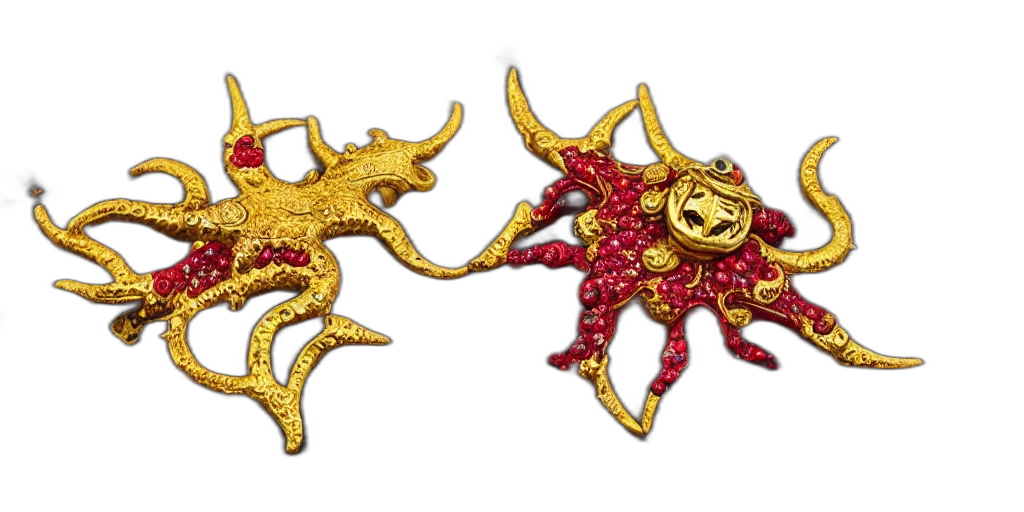 jewelry, crown, dragon, staff transparent PNG cut-out