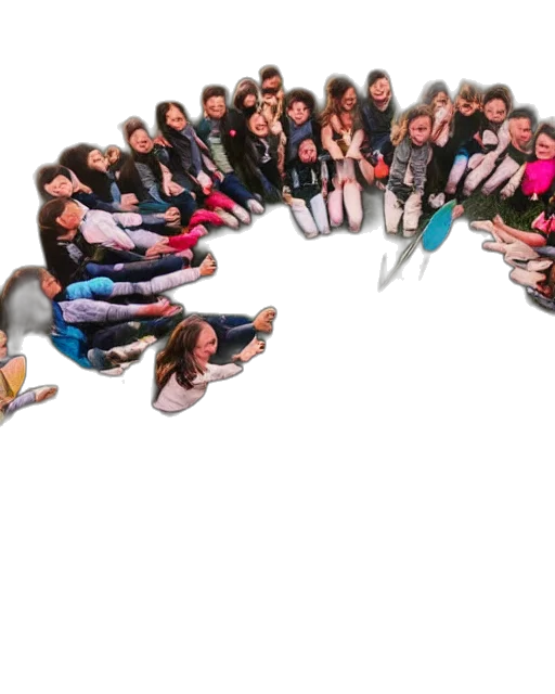 staff, hundreds, young, children transparent PNG cut-out
