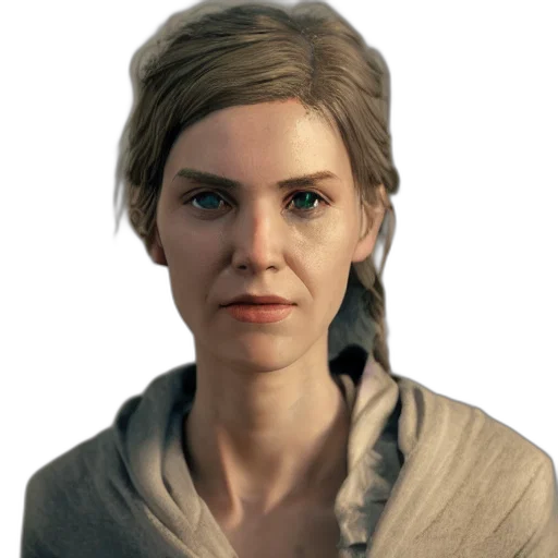 face, staff, jacket, weapon transparent PNG cut-out