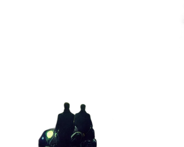 robot, car, jacket, weapon transparent PNG cut-out