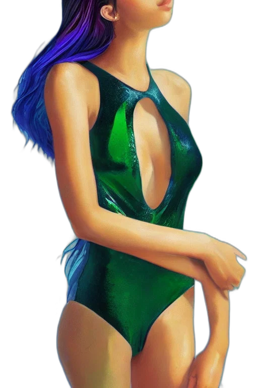 dress, jacket, comic book art, oil painting transparent PNG cut-out