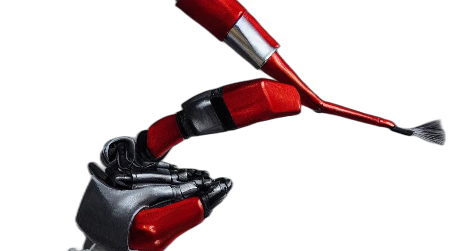 robot, staff, 3d render, photorealistic transparent PNG cut-out