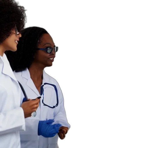 black, scientists, futuristic, clinic transparent PNG cut-out