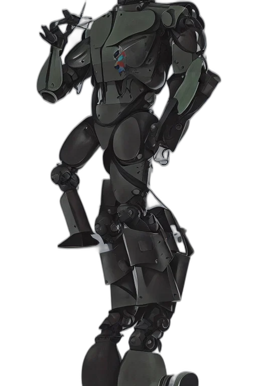 robot, weapon, concept art, 3d render transparent PNG cut-out