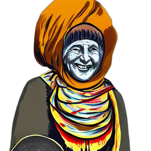 face, mask, jacket, staff transparent PNG cut-out