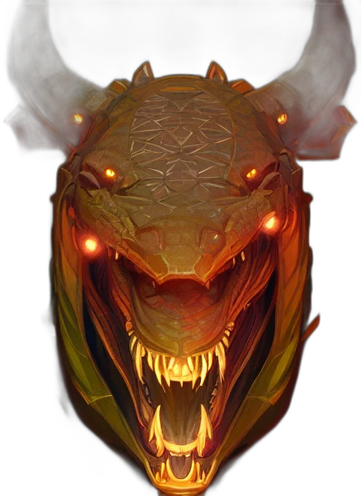mask, dragon, creature, face transparent PNG cut-out