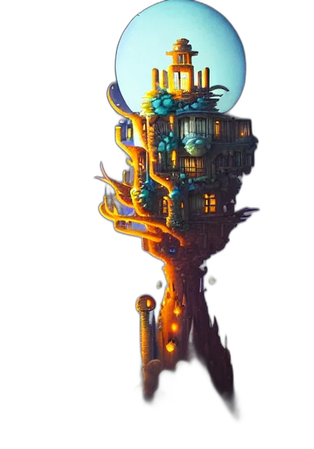 robot, crown, staff, weapon transparent PNG cut-out