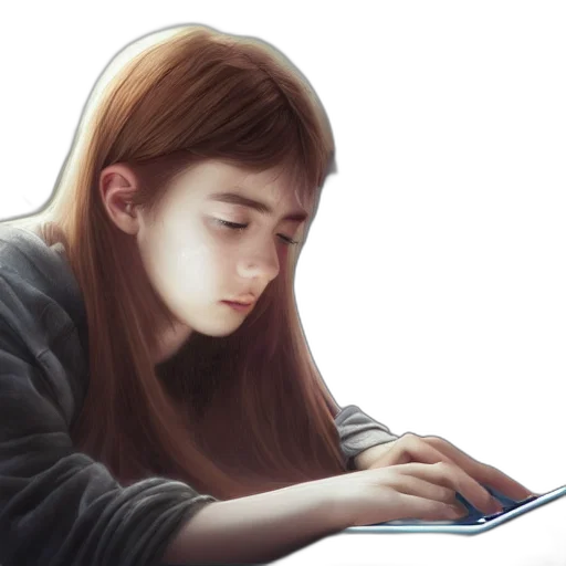 face, hair, photorealistic, oil painting transparent PNG cut-out